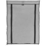 Armario ropero y zapatero de tela desmontable 60 x 30 x 90 cm gris con puerta enrollable - DX07800 - 06