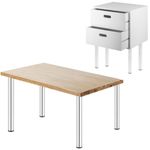 Pies redondos para mesa y mueble. Patas en acero cromado de 40cm 4-pack - IO02400 - 06