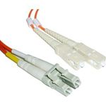 Cable de fibra óptica LC/PC a SC/PC multimodo duplex 62.5/125 de 25 m - FI03900 - 01