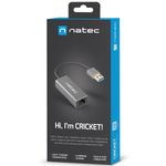Adaptador ethernet USB-A a RJ45 1Gbps Natec Cricket NNC-1924 - NT38700 - 05