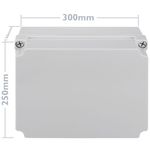 Caja estanca y hermética de superficie rectangular para protección de conexiones eléctricas 300x250x130mm - AE11400 - 02