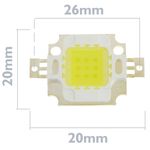 LED COB DIY 10W 800LM 6000K emisor de luz blanco día 20 x 20 mm - NK08100 - 02