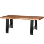 Pies rectangulares para mesita y banqueta. Patas en acero negro 400 x 80 x 430 mm 2-pack - IP02800 - 05