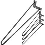 Pies para mesa y mueble Patas en acero 2 varillas 71 cm negro 4-pack - IN09300 - 01