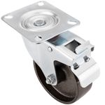 Ruedas pivotantes industriales de metal con freno 100 mm 2 unidades - QR01900 - 10