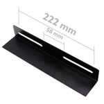 Guías laterales fijas de soporte para armario rack 19 negro 250mm - RM04000 - 02