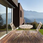 Silla plegable para jardín exterior de madera de teca certificada - S053100 - 03