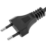 Cable de alimentación eléctrico IEC-60320 de 3 m. Enchufe C7 hembra a bipolar macho acodado - FB10100 - 06