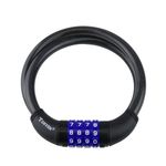 Cable antirrobo de acero con candado para bicicleta 12x800mm combinación - BJ06400 - 01