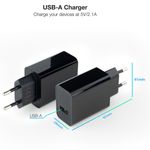 Fuente de alimentación 220VAC a USB tipo A hembra 5VDC 2.1A 10W negro - AU02800 - 03