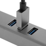 Conversor de USB-C 3.0 a 3xUSB 3.0 y Ethernet RJ45 color gris - RA01000 - 05