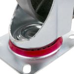 Rueda pivotante industrial de metal sin freno 100 mm - QR01400 - 07