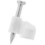 Abrazadera de clavo para cable plano 7x4 mm paquete de 25 unidades blanco - BR04200 - 08