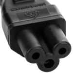 Cable eléctrico British Standard BS-1363-1 a IEC-60320-C5 de 1.8m negro - CL03100 - 02