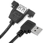 Cable USB 2.0 tipo A Macho acodado a USB tipo A Hembra para Panel 100 cm - UB10200 - 05