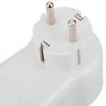 Multiplicador adaptador de clavija enchufe schuko triple blanco con interruptor - IA08700 - 07