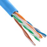 Bobina de cable de red LAN UTP categoría cat.6 23AWG CCA rígido azul 305 m - LN09100 - 02
