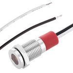 Luz LED Piloto de 8mm 12VDC para montaje en panel de color blanco - QW02000 - 01