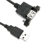 Cable alargador USB 2.0 para empotrar en panel de 1 m tipo A Macho a Hembra - UB02700 - 01