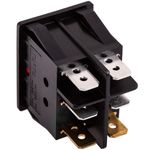 Interruptor luminoso basculante rojo dos canales DPDT 6 pin - TG12300 - 04