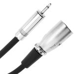 Cable de audio mono XLR 3-pin macho a TRS jack 3.5mm macho de 1m - AZ02100 - 05