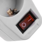 Clavija enchufe schuko de color blanco 220VAC con interruptor - IA08500 - 06