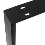 Pies rectangulares para mesita y banqueta. Patas en acero negro 400 x 80 x 430 mm 2-pack, tubos 80 x 40 mm - IP02700 - 07