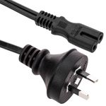 Cable eléctrico AU AS/NZS-3112-1 a IEC-60320-C7 de 1.8m negro - CL04800 - 01