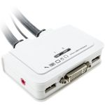Conmutador KVM compacto USB DVI AUDIO de 1KVM a 2CPU - SW07200 - 01