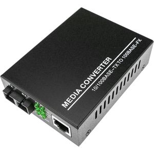Conversor de fibra óptica 100 Mbps monomodo de SC a RJ45 a 25Km