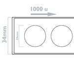 Rollo bobina de 1000 etiquetas adhesivas compatibles con Brother DK-11218 24mm rendonda - KT06300 - 02