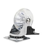 Rueda pivotante industrial de poliuretano y PVC transparente con freno 50 mm - QR00100 - 05