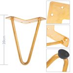 Pies para mesa y mueble Patas en acero 2 varillas 20 cm cobre intenso 4-pack - IN01400 - 02