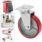 Rueda pivotante industrial de poliuretano y metal sin freno 125 mm - QR04200 - 02