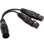 Duplicador de audio cannon XLR macho a 2 XLR hembra 5-pin - XO04500 - 02