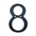 Número 8 en metal negro de 95mm con tornillería para rotulación - NZ01800 - 01
