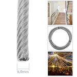 Cable de acero inoxidable 7x19 de 6,0 mm. Bobina de 100 m. Recubierto de plástico transparente - NY03000 - 02