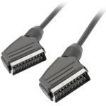 Cable SCART macho a macho negro 1,8 metros de Lanberg CA-EUEU-10CC-0018-BK - VG10100 - 01