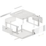 Armario Rack mural 19" 4U F600 600x600x277mm pared desmontado DIY blanco Lanberg - WK36300 - 02
