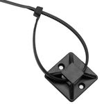 Pack de 100 bases negras autoadhesivas 20x20mm para bridas de 5mm - BR10200 - 05