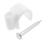 Abrazadera de clavo para cable redondo 8 mm paquete de 10 unidades blanco - BR04500 - 07