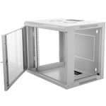 Armario rack mural 19'' 9U 600x450x506 mm de pared SOHORack de RackMatic de color blanco RAL 9035 - WR41300 - 03