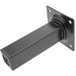 Pies cuadrados para mesa y mueble. Patas en acero negras de 10cm 4-pack - IO05200 - 06