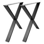 Pies en 'X' para mesa. Patas en acero negro 680 x 80 x 710 mm 2-pack - IP00100 - 06