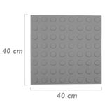 Baldosa podotáctil pavimento táctil de ciegos invidentes de 40x40cm círculos de parada gris 10-pack - BT08300 - 02