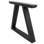 Pies rectangulares para mesita y banqueta Patas en acero negro 480 x 60 x 420 mm 2-pack - IP02200 - 09