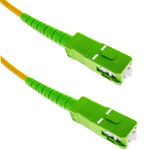 Cable de fibra óptica SC/APC a SC/APC monomodo SMF SX OS2 simplex 9/125 blindado amarillo de 5 m - FL13500 - 01