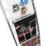 Expositor portafolletos 31 x 126 x 35 cm con 9 compartimentos para folletos y revistas - LX09300 - 04