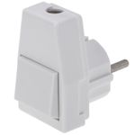 Clavija schuko en ángulo color blanco y con interruptor - CM04700 - 01