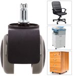 Rueda pivotante de nailon y PVC gris sin freno 50mm M10 5 pack - KR02600 - 02